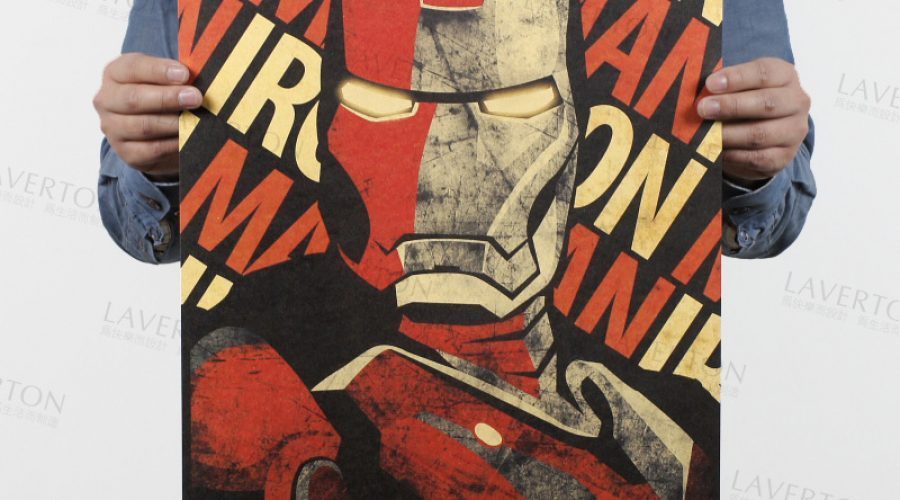 Marvel-Hero-Iron-Man-Vintage-Kraft-Paper-Classic-Movie-Poster-Home-Decor-Art-Office-School-DIY
